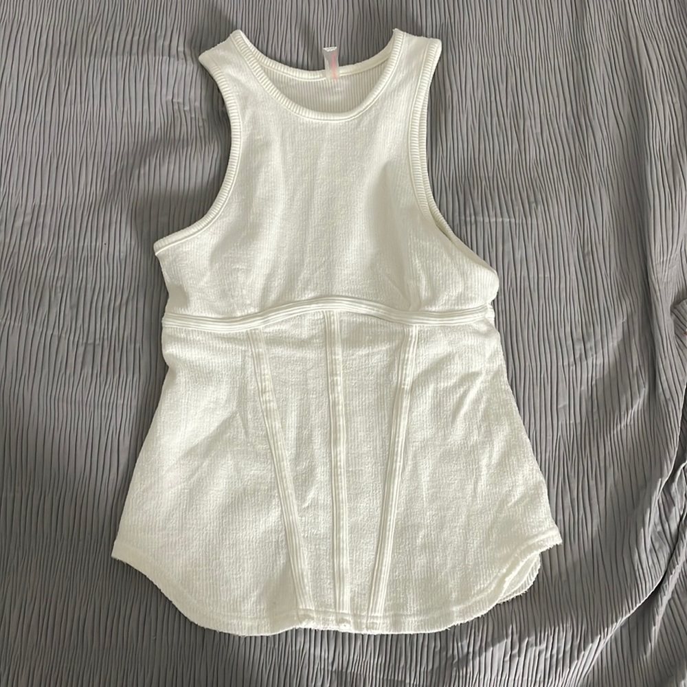 Free people white tank top small